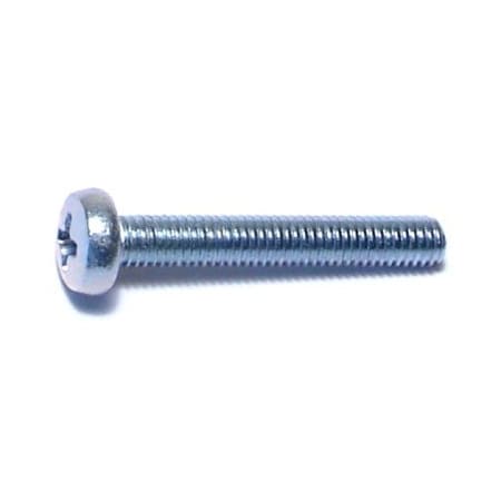 M3-0.50 X 20 Mm Phillips Pan Machine Screw, Zinc Plated Steel, 20 PK